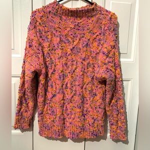 Vintage Hand Knit Pink Confetti Sweater